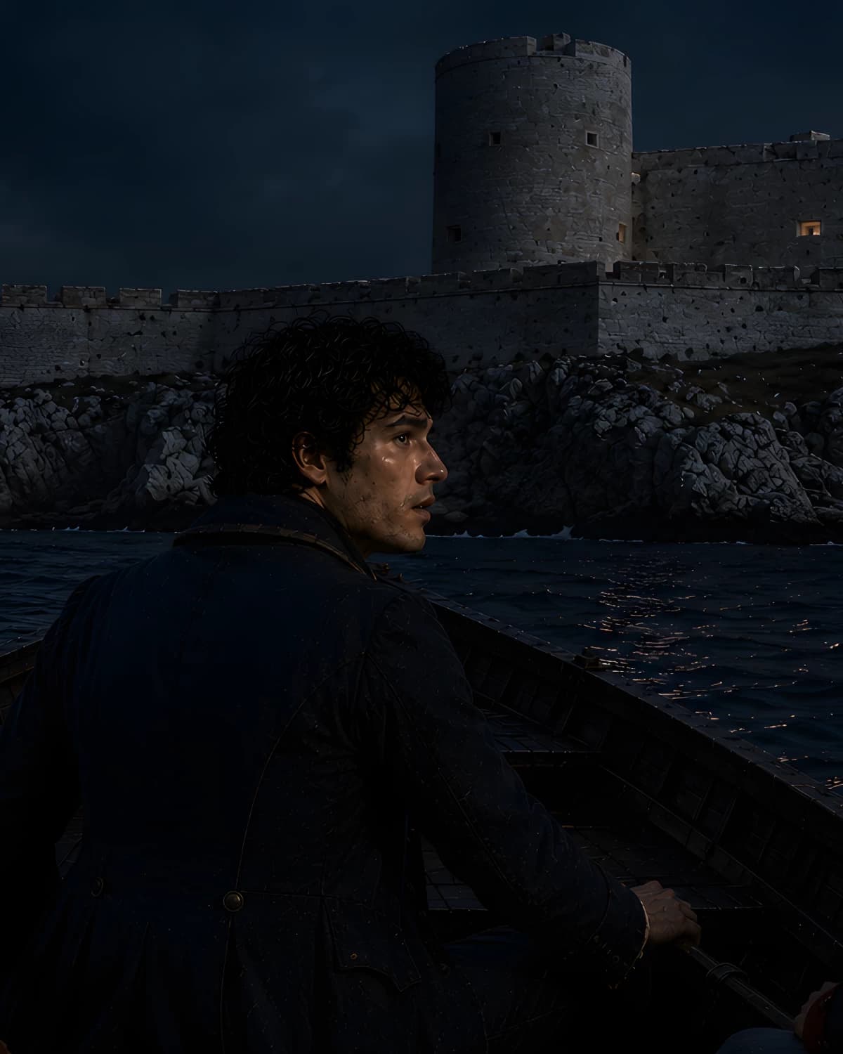 Château d’If scene from Volume I of The Count of Monte Cristo graphic adaptation
