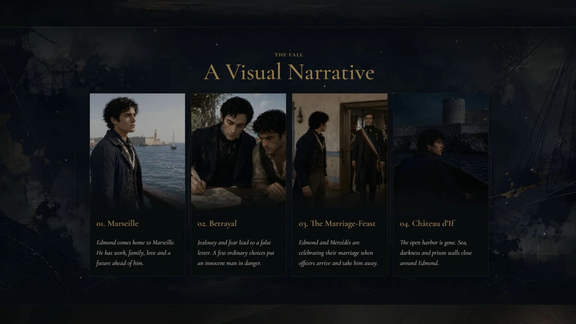 Sekcija A Visual Narrative na sajtu The Count of Monte Cristo