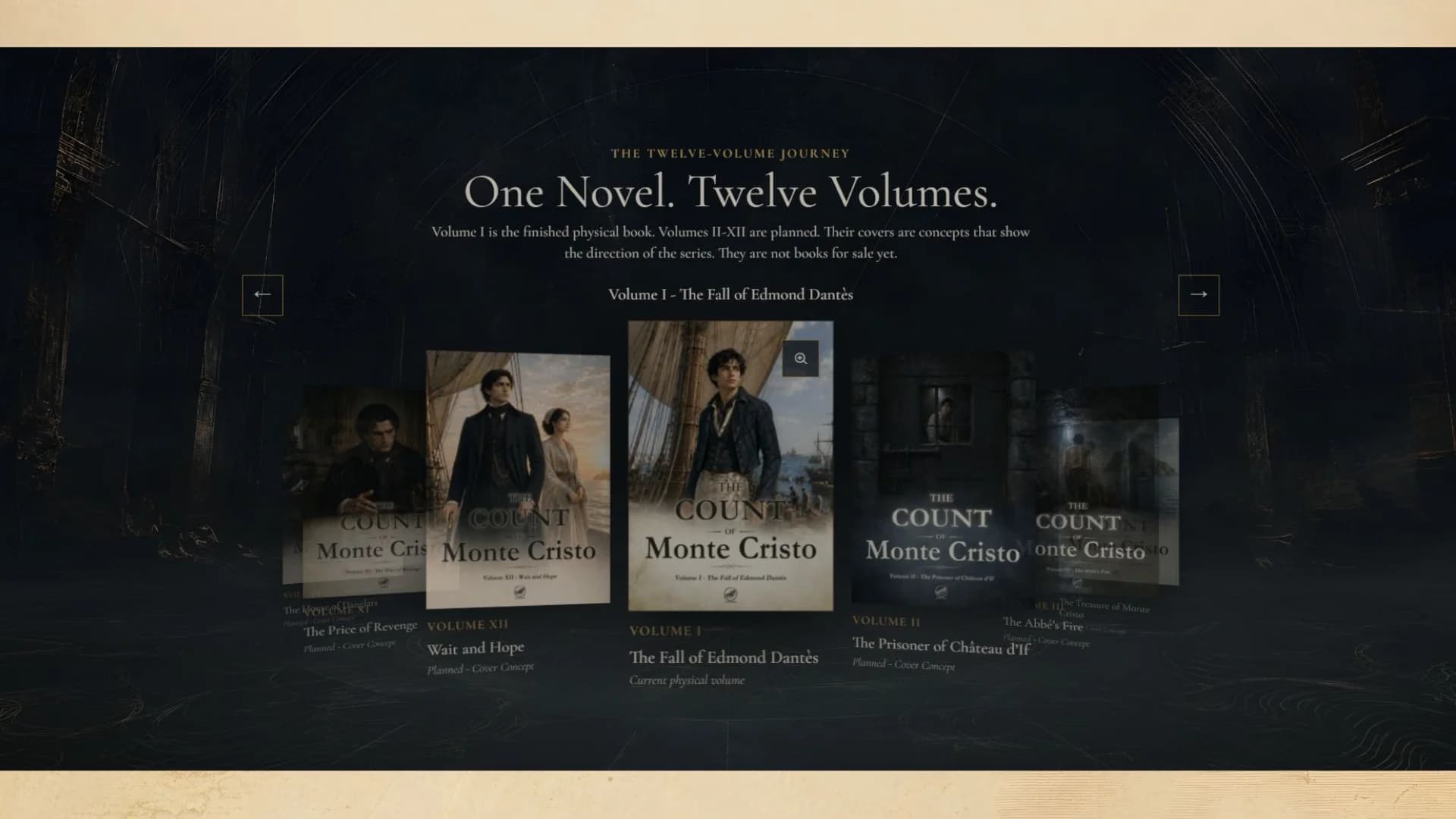 Sekcija One Novel Twelve Volumes na sajtu Eyeball Comics
