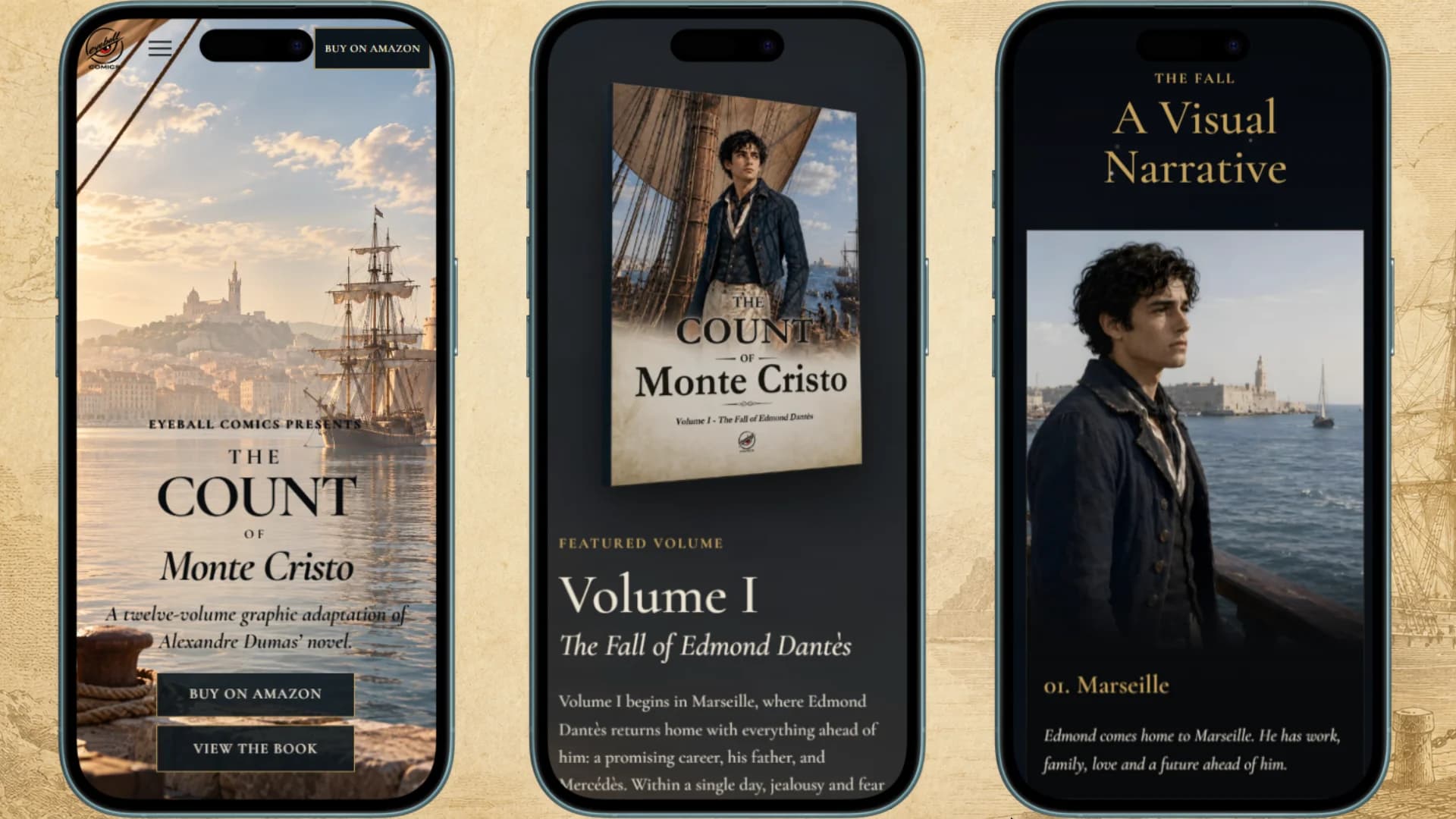 Mobilni ekrani početne stranice, Volume I i Visual Narrative